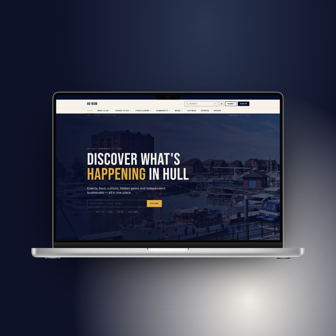 HU NOW editorial website showing the article dashboard