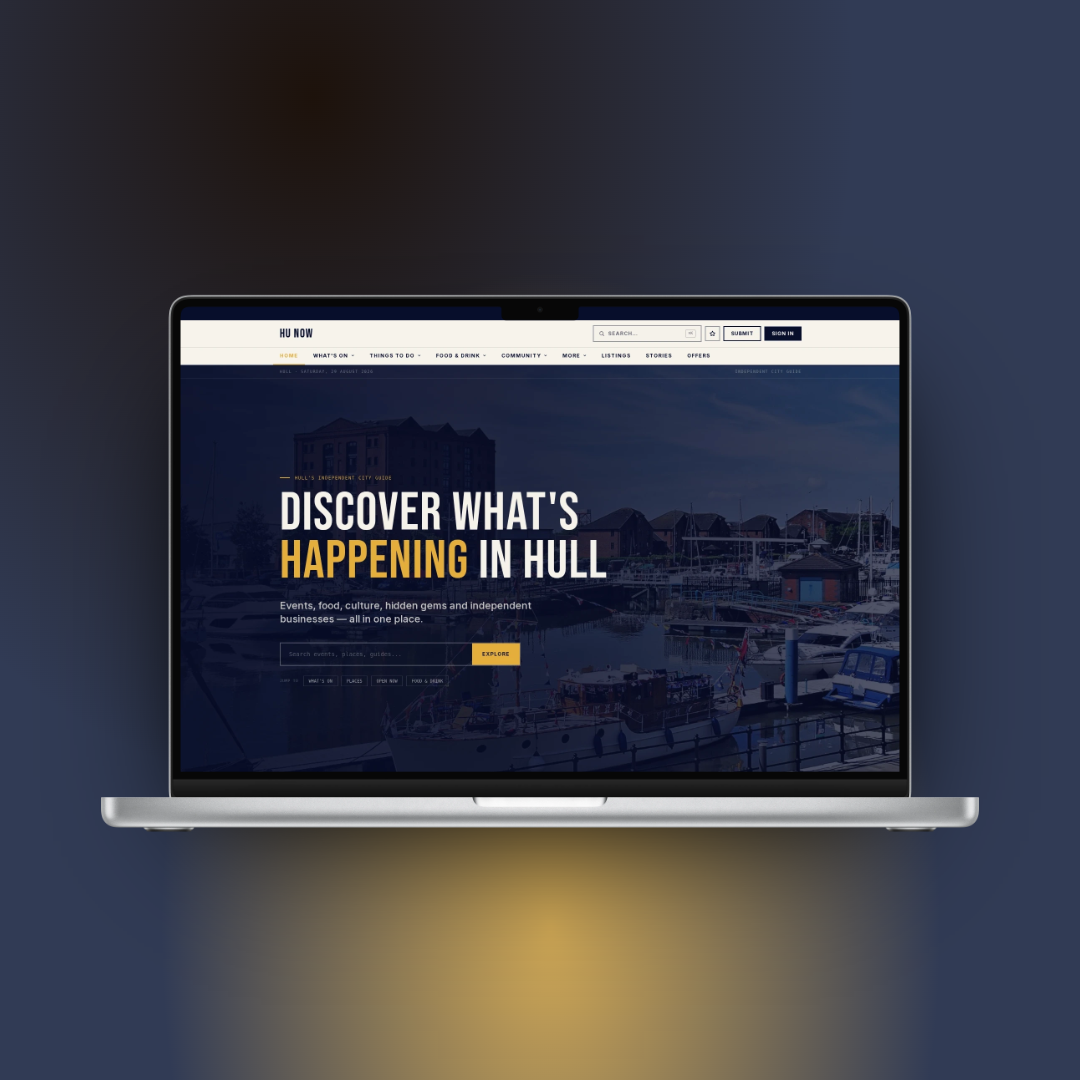 HU NOW editorial interface screen 2