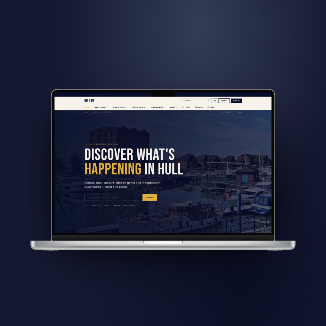 HU NOW editorial interface screen 3